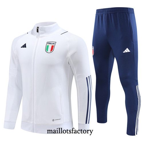 Achat Maillot Veste Survetement de foot Italie 2023/24 Blanc factory 1008