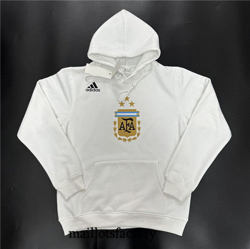 Maillotsfactory 3956 Sweat A Capuche Argentine 2024/25 Blanc