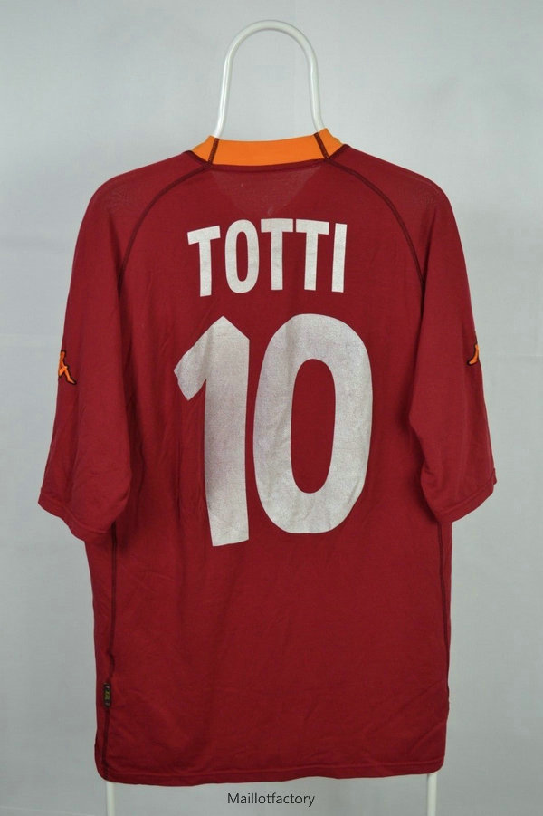 Pas cher Retro Maillot du AS Rome 2000-01 Domicile (10 Totti)