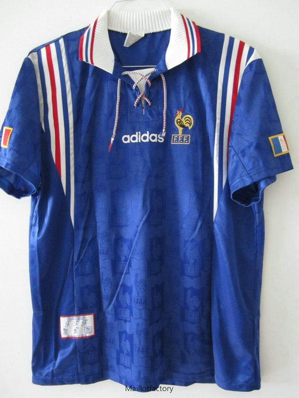 Nouveaux Retro Maillot du France Coupe du Europe 1996 Domicile