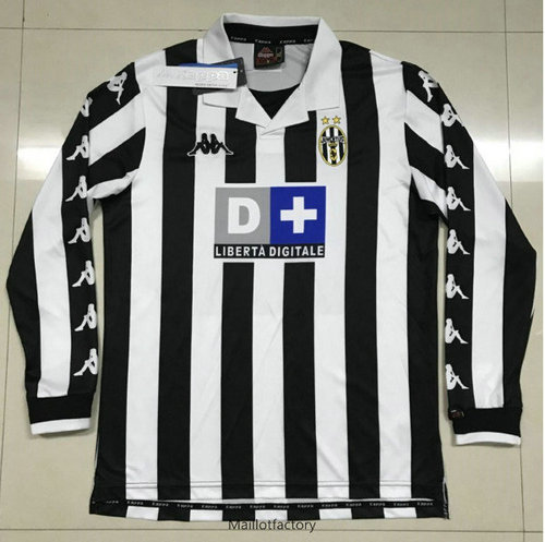 Pas cher Retro Maillot du Juventus 1999-2000 Manche Longue Domicile