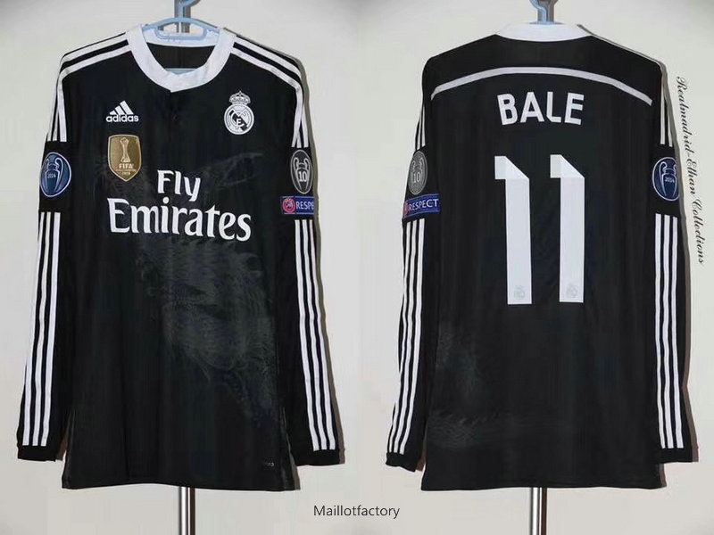 Achat Retro Maillot du Real Madrid 2014-15 Manche Longue Third (11 Bale)
