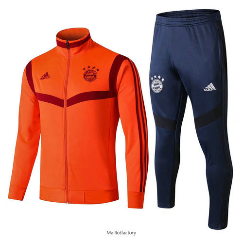 Soldes Veste Survetement Bayern Munich 2019/20 Orange + Short Bleu