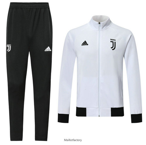 Vente Veste Survetement Juventus 2019/20 Blanc/Noir