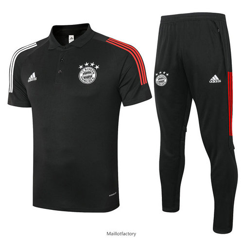 Nouveaux Kit d'entrainement Maillot Bayern Munich POLO 2020/21 Noir