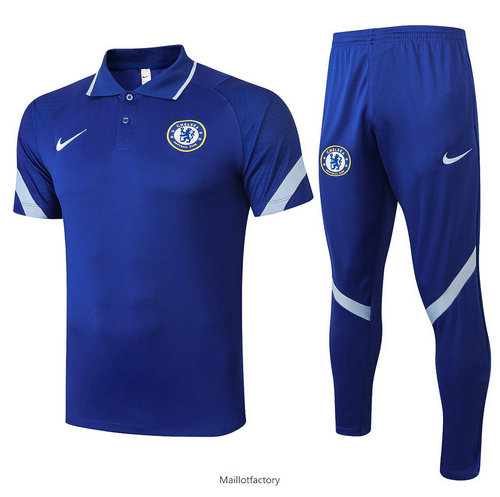 Nouveaux Kit d'entrainement Maillot Chelsea POLO 2020/21 Bleu