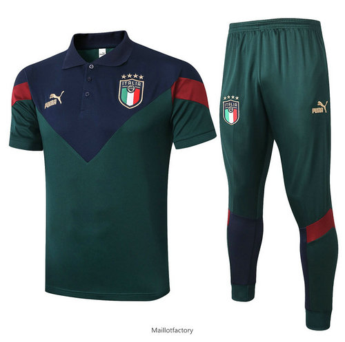 Achetés Kit d'entrainement Maillot Italie POLO 2020/21 Vert noirâtre