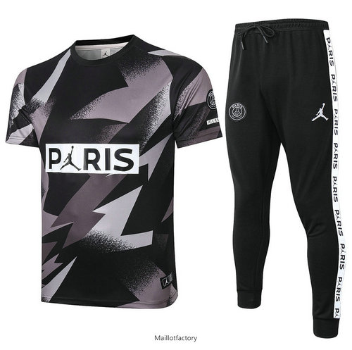 Achetez Kit d'entrainement Maillot PSG Jordan 2020/21 Noir/Gris
