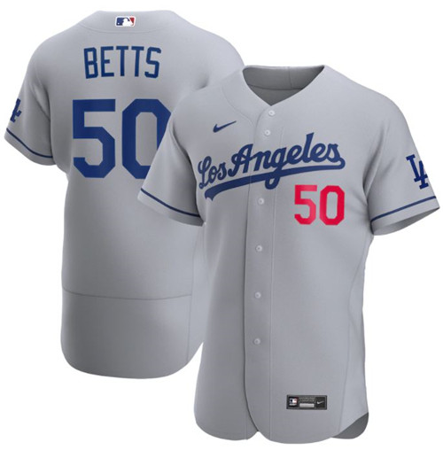 Achat Maillot du Mookie Betts, Los Angeles Dodgers - Gray