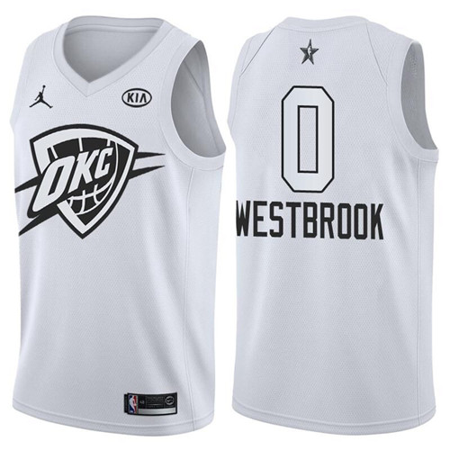 Pas cher Maillot du Russell Westbrook - 2018 All-Star Blanc