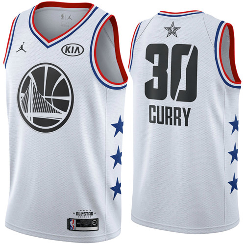 Pas cher Maillot du Stephen Curry - 2019 All-Star Blanc