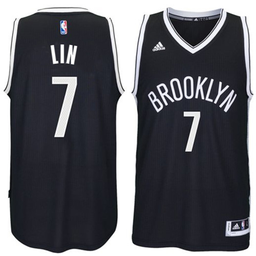 Pas cher Maillot du Jeremy Lin, Brooklyn Nets - Negra