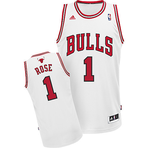 Nouveaux Maillot du Derrick Rose, Chicago Bulls [Blanc]