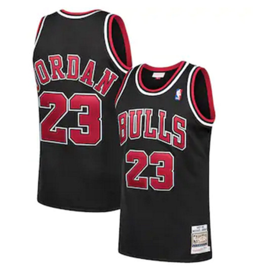 Nouveaux Maillot du Michael Jordan, Chicago Bulls Mitchell & Ness - Noir