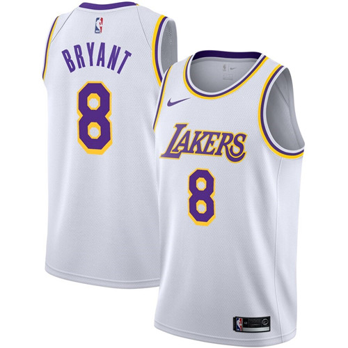 Flocage Maillot du Kobe Bryant, Los Angeles Lakers #8 Blanc