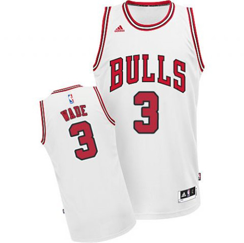 Flocage Maillot du Dwyane Wade, Chicago Bulls [Blanc]