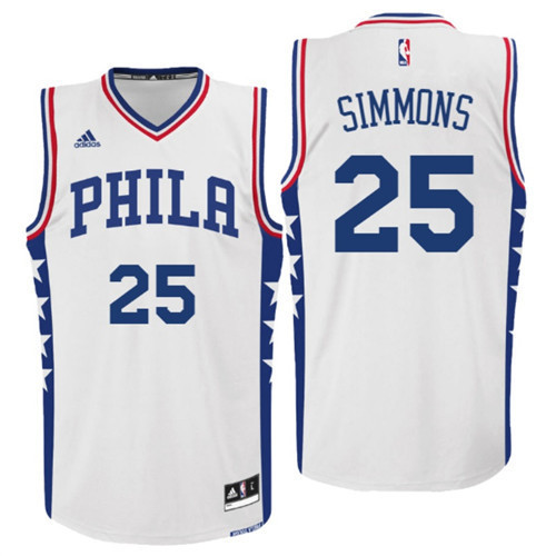 Achetés Maillot du Ben Simmons', Philadelphia 76ers [Blanc]