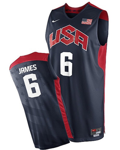 Achetés Maillot du LeBron James, Selección Etats-Unis 2012 [Bleu]