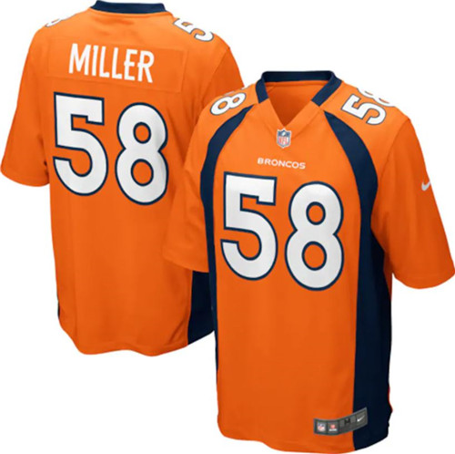 Nouveaux Maillot du Van Miller, Denver Broncos - Orange