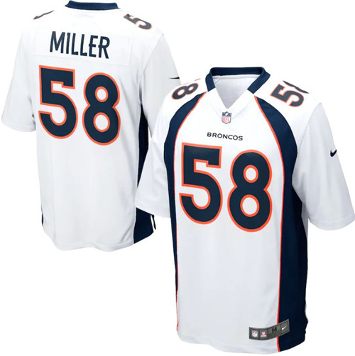 Nouveaux Maillot du Van Miller, Denver Broncos - Blanc