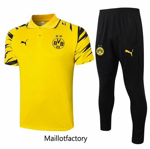 Achat Kit d'entrainement Maillot du Borussia Dortmund POLO 2020/21 Jaune