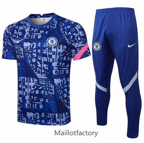 Achat Kit d'entrainement Maillot du Chelsea 2021/22 Bleu