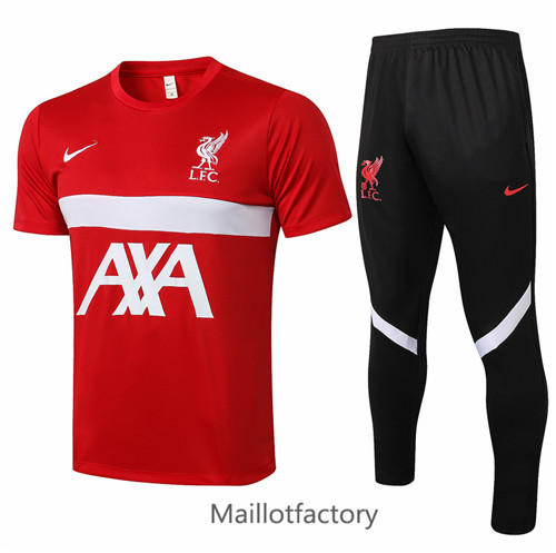 Achat Kit d'entrainement Maillot du Liverpool 2021/22 Rouge