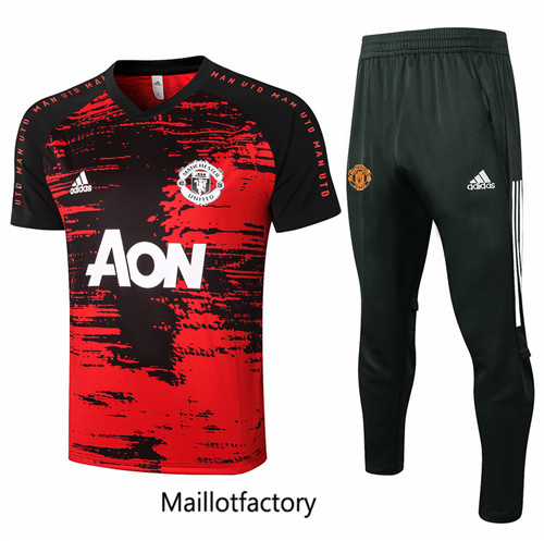 Achat Kit d'entrainement Maillot du Manchester United 2020/21 Rouge