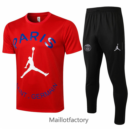 Achat Kit d'entrainement Maillot du PSG Jordan 2021/22 Rouge