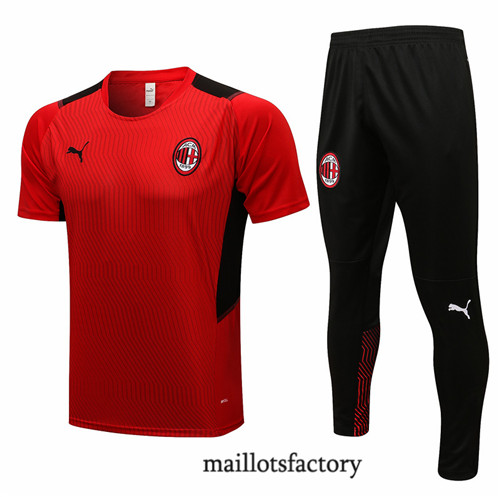 Achat Kit d'entrainement Maillot du AC Milan 2021/22 Rouge