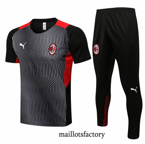 Achat Kit d'entrainement Maillot du AC Milan 2021/22 Gris/Noir
