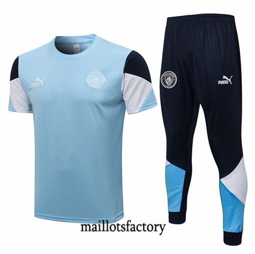 Site Kit d'entrainement Maillot du Manchester City 2021/22 Bleu Clair