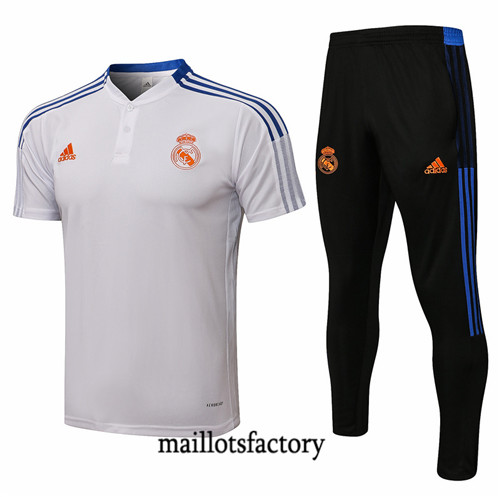 Site Kit d'entrainement Maillot du Real Madrid Polo 2021/22 Blanc