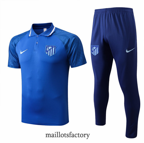 Achat Kit d'entrainement Maillot du polo Atletico Madrid 2022/23 Bleu y769