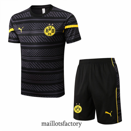 Achat Kit d'entrainement Maillot du Borussia Dortmund + Short 2022/23 Noir y762