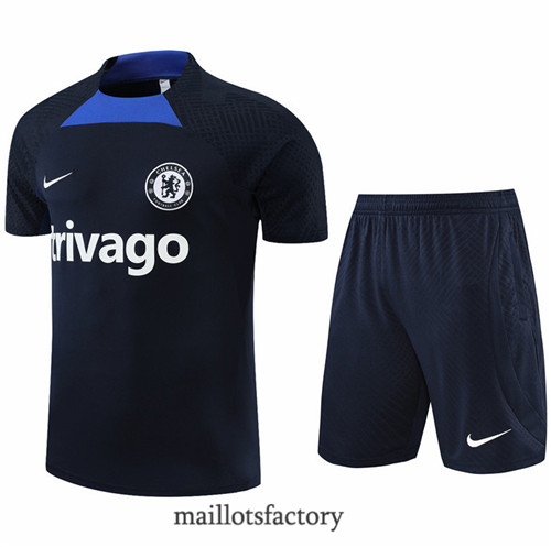 Achat Kit d'entrainement Maillot du Chelsea + Short 2022/23 Bleu Marine y897