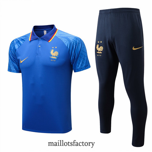 Achat Kit d'entrainement Maillot du polo France 2022/23 Bleu y864