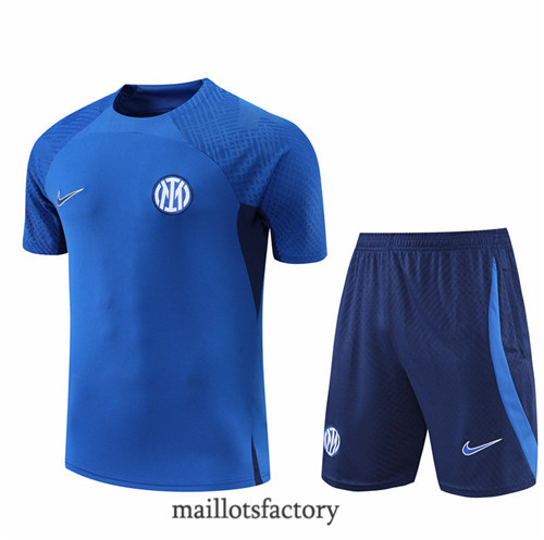 Achat Kit d'entrainement Maillot du Inter Milan + Short 2022/23 Bleu y941
