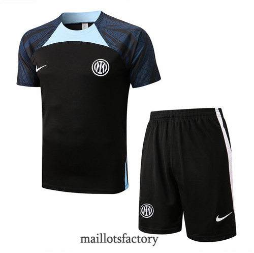 Achat Kit d'entrainement Maillot du Inter Milan + Short 2022/23 Noir y942