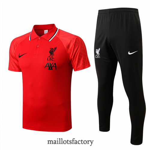 Achat Kit d'entrainement Maillot du Liverpool 2022/23 Rouge/Noir y916