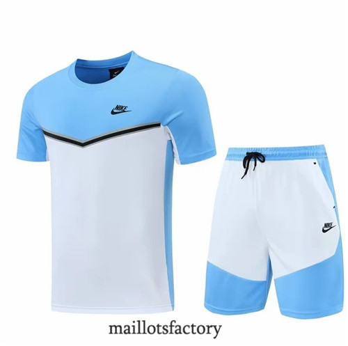 Achat Kit d'entrainement Maillot du Nike + Short 2022/23 Bleu/Blanc y733