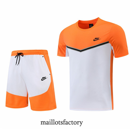 Achat Kit d'entrainement Maillot du Nike + Short 2022/23 Orange/Blanc y737