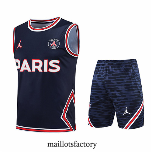 Achat Kit d'entrainement Maillot du Paris PSG Debardeur 2022/23 Bleu Marine y820