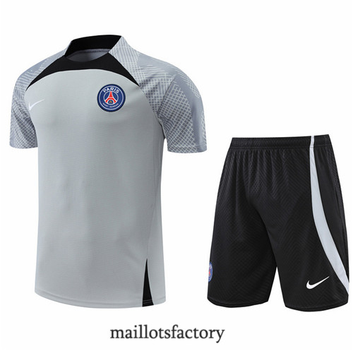 Achat Kit d'entrainement Maillot du Paris PSG + Short 2022/23 Blanc/Bleu Marine y837