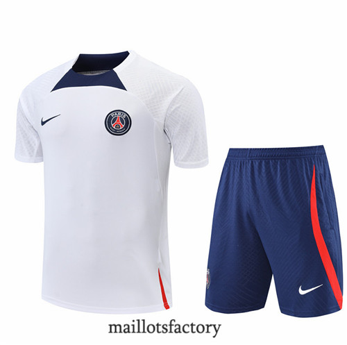 Achat Kit d'entrainement Maillot du Paris PSG + Short 2022/23 Rouge/Bleu y841