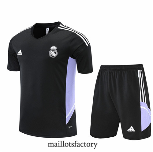 Achat Kit d'entrainement Maillot du Real Madrid + Short 2022/23 Noir y798