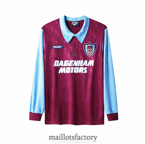 Achat Maillot du Retro West Ham United 1995-1997 Domicile Manche Longue y324