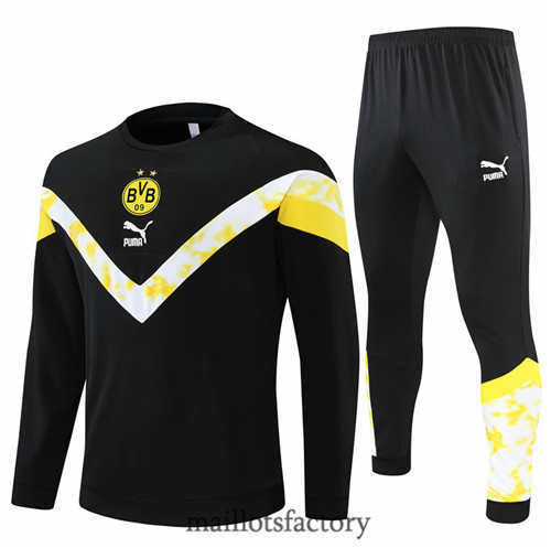 Achat Survetement du foot Borussia Dortmund 2022/23 Noir/Jaune y419