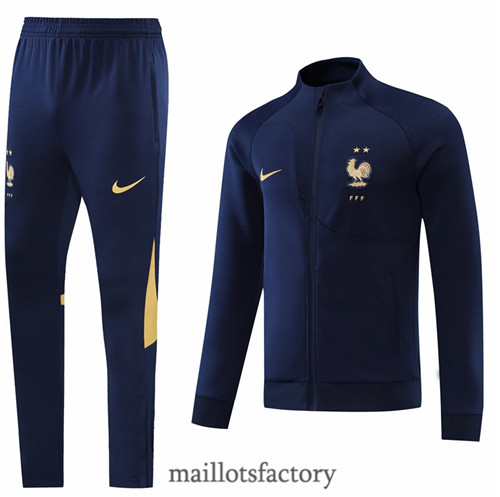 Achat Veste Survetement du foot France 2022/23 +pants Bleu Marine y519