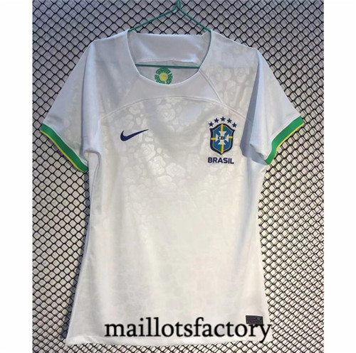 maillotsfactory: Maillot du Brésil Femme 2022/23 Blanc/Vert fiable